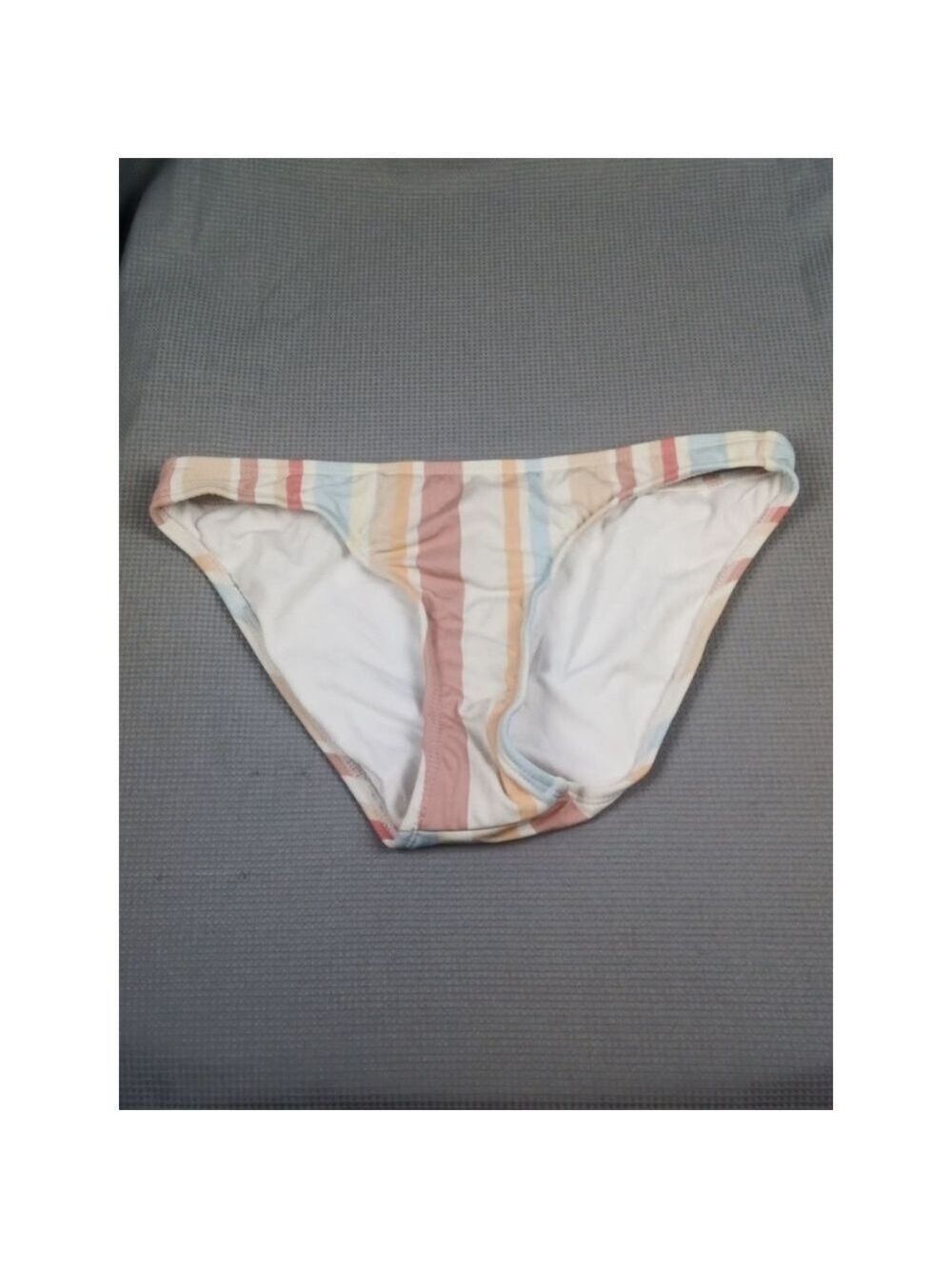 Xhilaration bikini bottoms, multicolor stripes, size S